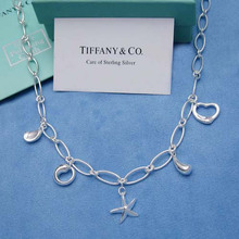 Red corona Tiffany 925 plateado tesoro collar / corona roja recomendados / 11 nuevos especiales