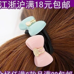 B284韩国饰品头饰头花 糖果色亚克力小兔蝴蝶结发圈发绳发扎 头绳