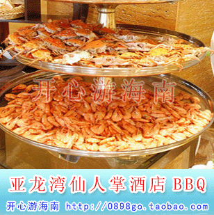 冲5钻特惠-三亚仙人掌酒店BBQ◆海鲜自助烧烤◆亚龙湾BBQ