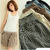 2010年新款女装哈伦裤韩版公主非主流肥 大码 折扣荷叶口袋短裤