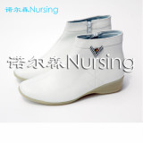 诺尔森真皮护士鞋639白色软牛皮鞋牛筋底坡跟舒适女鞋棉鞋休闲鞋