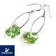 奥地利Swarovski施华洛世奇水晶耳环  绿色蝴蝶型耳环
