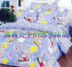 大口仔双人床品4件套 天蓝色 可订做被套床单