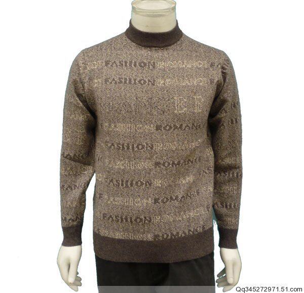 男装<em>羊绒毛衣</em>精致经典抽象花型黑鹰 <em>男士</em>时尚