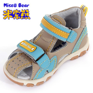  #反季特惠#米索熊 真皮透气耐磨简便 魔术贴 小童凉鞋 沙滩鞋