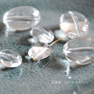 天然巴西白水晶不规则散珠子异形珠diy佛珠手链手工串珠材料配件