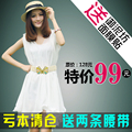 2012新款雪纺连衣裙 夏季韩版淑女气质无袖雪纺连衣裙背心裙