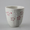 樱花创意简约可爱陶瓷杯子 东日韩式手绘水杯早餐杯茶杯马牛奶杯