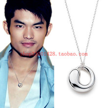 Corea caliente 925 joyas de plata esterlina * Tai Chi gran collar negro cuerda cadena de plata opcional * TIFFANY