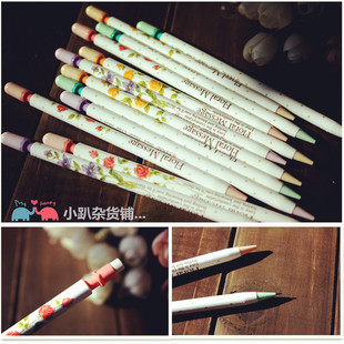 日本penac浪漫花语超细长自动铅笔0.5mm四款花色怀旧