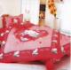 幸运猫咪玫红的KITTY 单人床品三件套