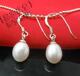 天然海水珍珠耳坠925纯银