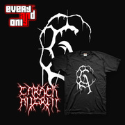 Carach Angren铁腭黑金乐队LOGO字母印花图案欧美流行复古短袖T恤
