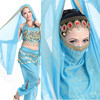 印度舞演出金边头纱，肚皮舞练习手纱抛纱舞蹈表演纱巾