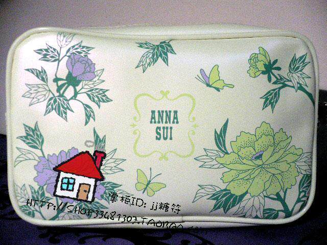 Anna Sui安娜苏水娃娃水漾水妍美白<span class=H>化妆</span><span class=H>包</span>白色蔷薇花牡丹花<span class=H>化妆</span><span class=H>包</span>