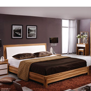 板式成套卧室家具组合套装，简约现代白色双人床，衣柜包安装(包安装)