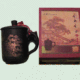 宜兴紫砂杯一套盒装58元