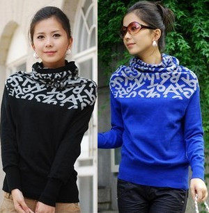 正品实拍-JN118日韩流行宽松<em>休闲高领长款毛</em>