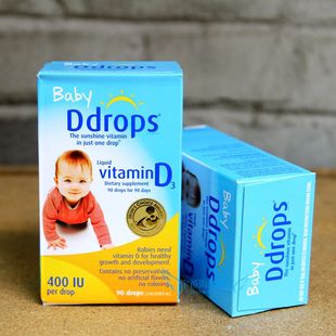 老客加拿大Baby Ddrops新生婴儿维生素D3 宝宝补钙滴剂vd90滴