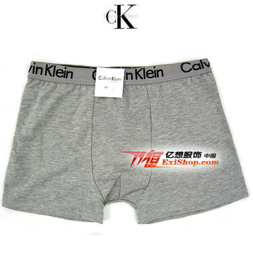 不挣钱冲皇冠 Calvin Klein CK纯棉舒适男士平角无痕内裤（灰色）-