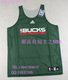 正品NBA 雄鹿队 训练背心墨绿