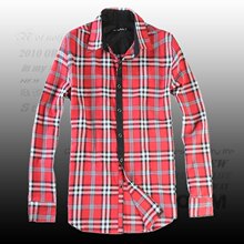 originalboyman秋装新品爆款格子衬衫男装男士长袖衬衫包邮28009