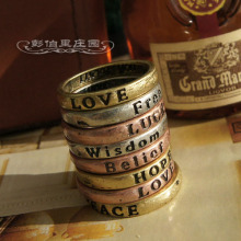 【欧美外贸饰品】美单 简约复古 许愿戒指