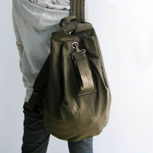 新款韩版双肩包帆布包男士背包女式包水桶包旅游户外包潮包