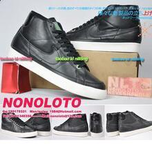 正品9折潮流男款Nike Blazer Mid ND 3GX <span class=H>HTM</span>藤元浩 黑色休闲板鞋