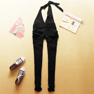  新款秋韩版大码哈伦裤女背带裤连体裤连衣裤连身裤休闲潮夏显