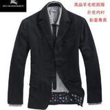 新款 Burberry正品扑克牌内衬三阳黑标男士羊毛呢西服西装chao