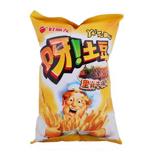  【天猫超市】 好丽友 “呀！土豆”薯条 里脊牛排味 70g/袋