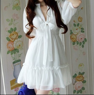 时尚蝴蝶结休闲...