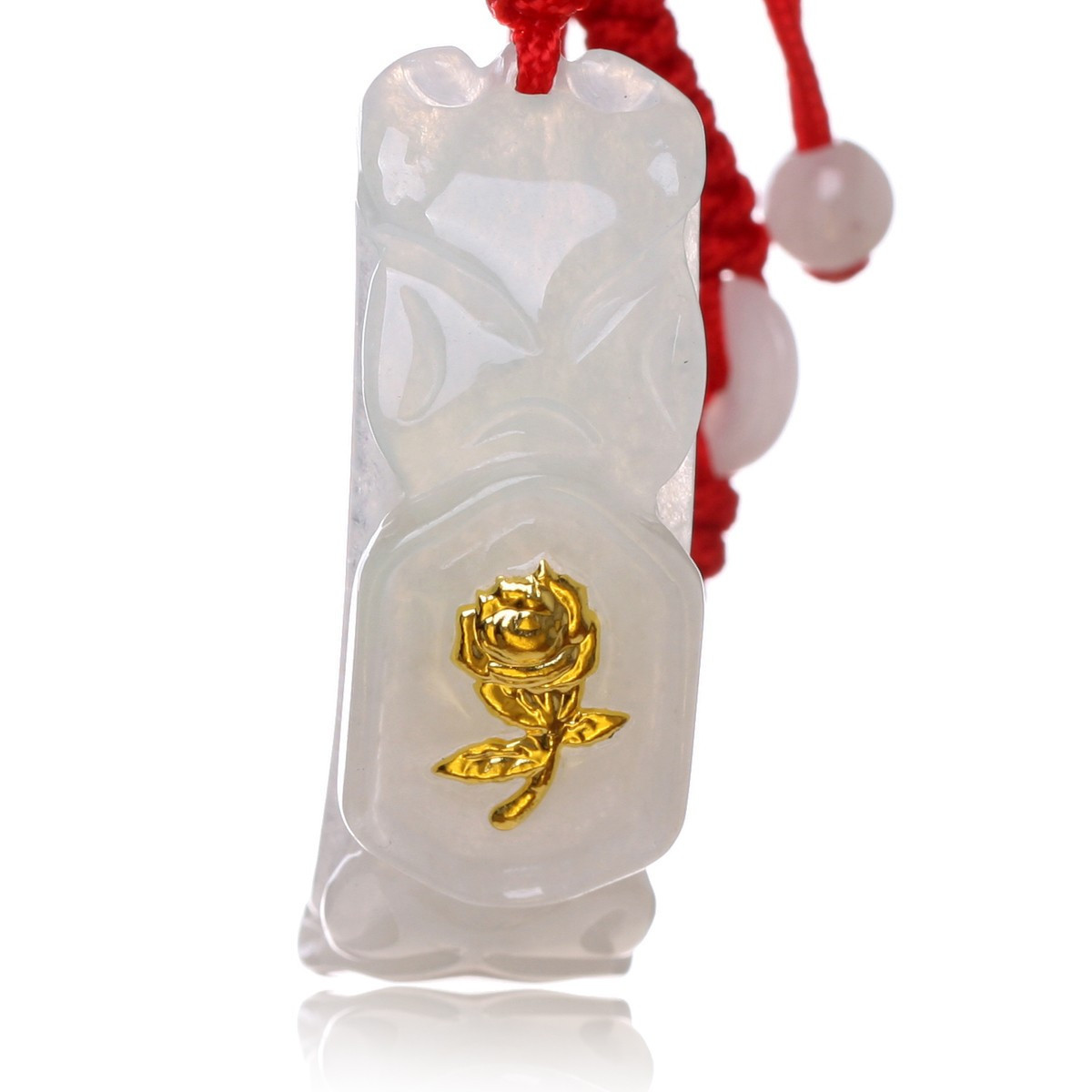 南方珠宝 金镶玉玫瑰花吊坠玫瑰花手链 翡翠A货镶999千足金 南方珠宝 金镶玉玫瑰花吊坠玫瑰花手链 翡翠A货镶999千足金