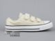 Converse All Star韩版米色帆布低帮魔术扣经典款