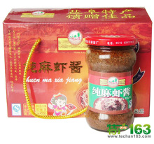 盐城 大丰特产 斗龙山庄 纯麻虾酱 3瓶/盒 好吃又营养