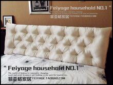 新品包邮 床头靠垫 大靠垫 可定做 水晶纽扣 FY1213 米白色