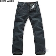 【5151m】DEEREMARCHI 迪尔马奇 时尚纯棉水洗直筒牛仔裤 9717