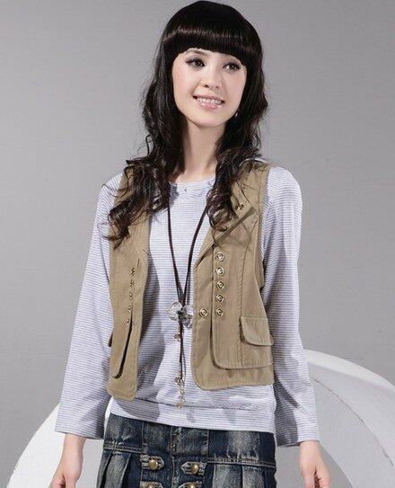 女装,<em>女士</em>精品<em>马甲</em>纯皮流苏短款坎肩,英国购买