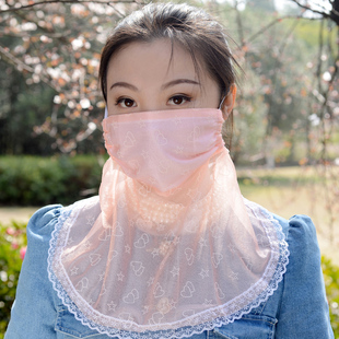 夏季韩版时尚雪纺护颈防紫外线防尘面防晒披肩女款透气薄口罩