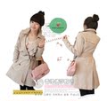 四皇冠两件包邮 淑女们 OL必备的 荷叶领 风衣 D312