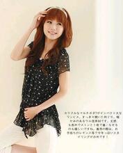 瑞丽10夏装新款 特价热卖外贸韩国韩版淑女屋休闲碎花短袖雪纺衫
