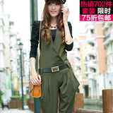7折!5<span class=H>皇冠</span> 2012春装新款女装 轻松小欧美连体裤休闲<span class=H>裤子</span> 哈伦裤