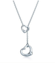 Tiffany / Tiffany / Tiffany / 925 plateado Tiffany - collar de doble corazón