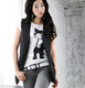 韩版ONLY黑白猫修身纯棉 超值短袖T