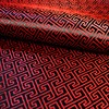!红黑色小回纹织锦缎面料，丝绸缎子，布料中国风家居唐装半米
