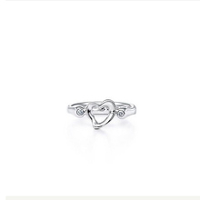Tiffany corazón abierto de plata esterlina anillo de diamantes.  Tiffanys sitio web oficial / joyería / 925