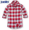 9651 布制良品 Jeanswest真维斯全棉薄绒格子休闲衬衫3色入