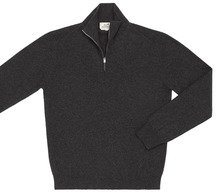 美国代购爱马仕Hermes2012新款男装针织衫深灰色拉链070120HA81XL
