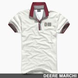 【5折】DEERE MARCHI简约LOGO镶嵌纯棉翻领<span class=H>polo</span>衫 ZO-009白